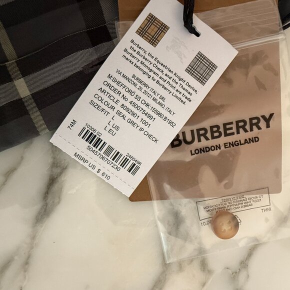 Burberry Men's SHEFFORD Gray Check Short Sleeve Shirt 8084691 - Picture 12 of 14